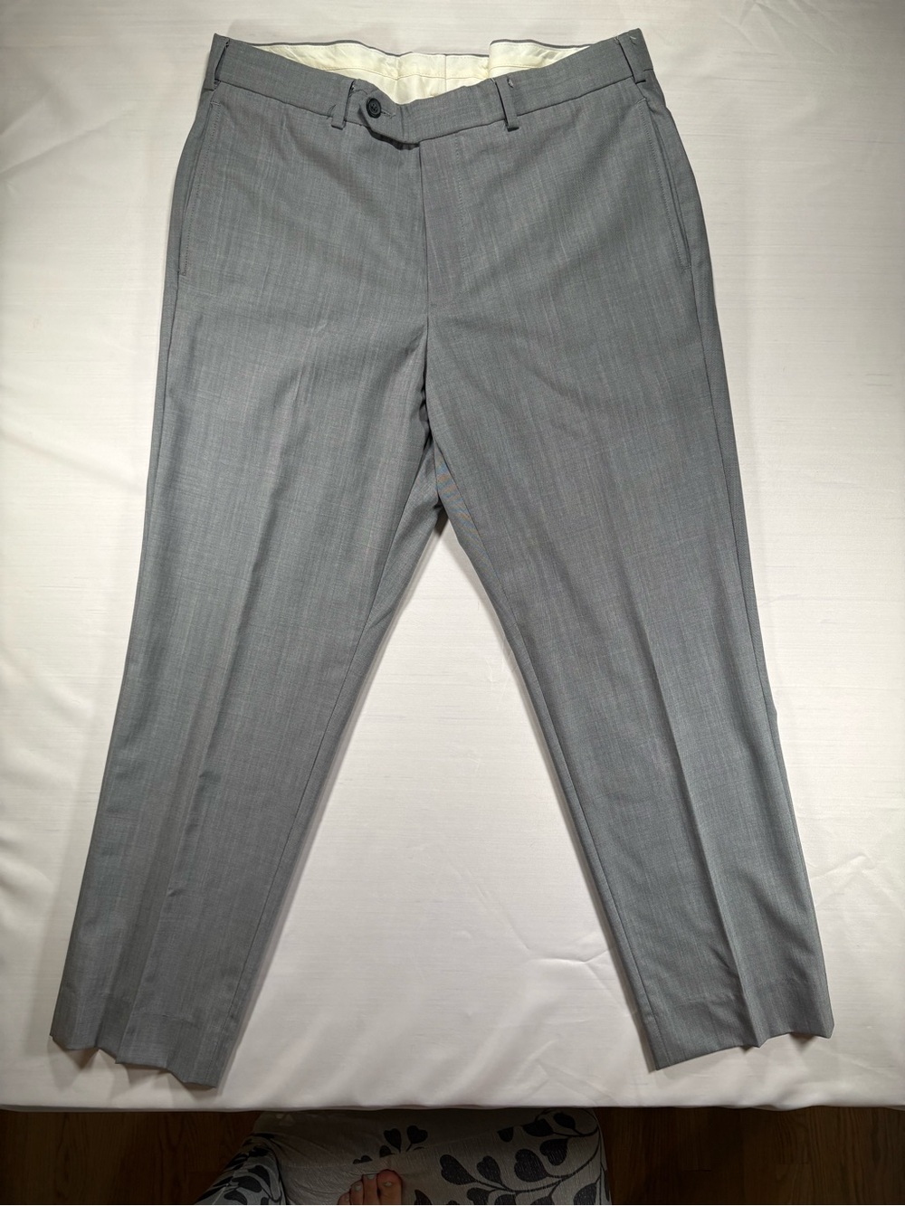 Brooks Brothers Mens Regent Fit Wool Dress Pants Gray W35 Trousers